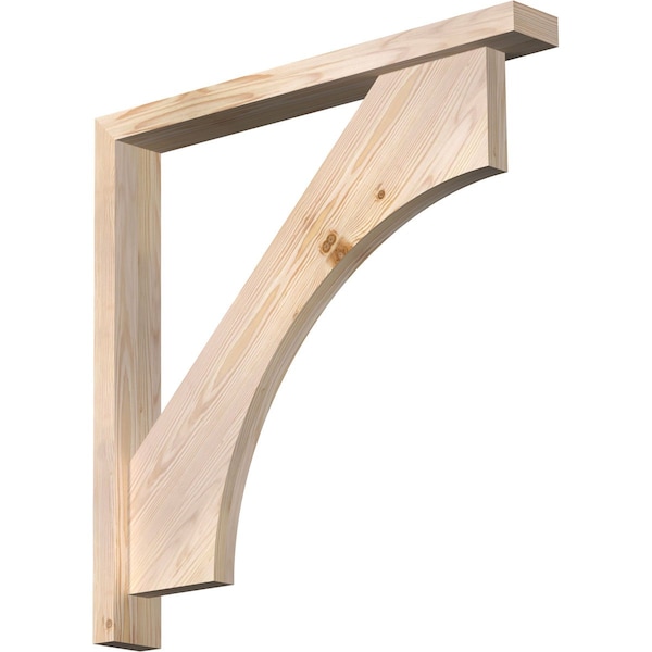 Ekena Millwork Westlake Block Smooth Bracket w/ Offset Brace, Douglas Fir, 3 1/2"W x 28"D x 28"H BKT0402X28X28WTL05SDF - main